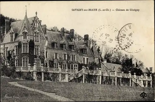 Ak Savigny-sur-Braye Loir et Cher, Château de Glatigny