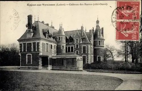 Ak Nogent sur Vernisson Loiret, Chateau des Barres