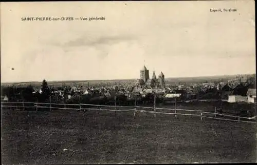 Ak Saint-Pierre-sur-Dives Calvados, Vue Générale