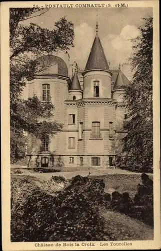 Ak Pontault-Combault Seine et Marne, Château de Bois La Croix, Les Tourelles