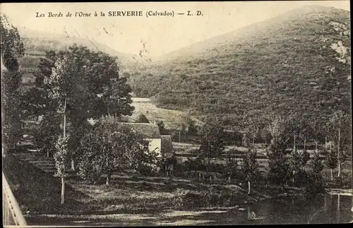 Ak La Serverie Calvados, Bords de l´Orne