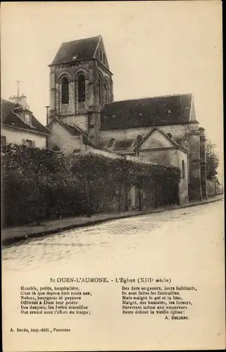 Ak Saint Ouen l’Aumône Val d’Oise, l´Église