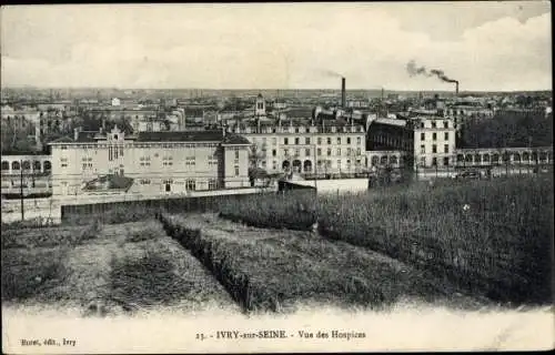 Ak Ivry sur Seine Val de Marne, Vue des Hospices