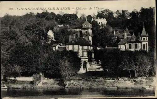 Ak Chennevières-sur-Marne Val de Marne, Château de l´Etape