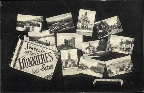 Ak Bonnières-sur-Seine Yvelines, Le Pont, L'Eglise