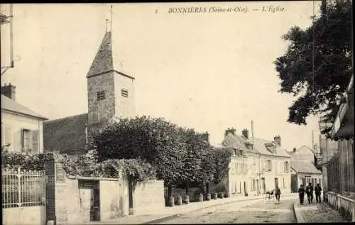 Ak Bonnières Yvelines, L'Eglise