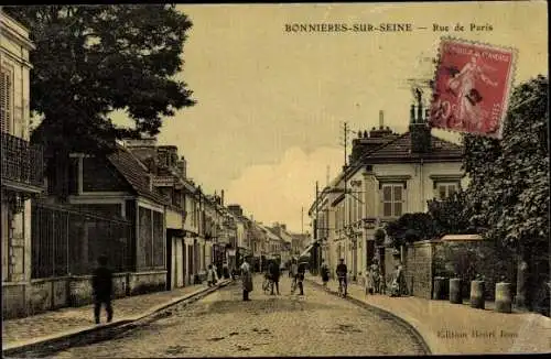 Ak Bonnières-sur-Seine Yvelines, Rue de Paris