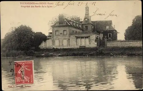 Ak Tournedos sur Seine Eure, Propriété des Bords de la Seine