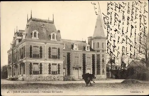 Ak Jarzé Maine et Loire, Château des Landes