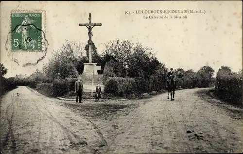 Ak Le Louroux-Béconnais Maine et Loire, Calvaire de la Mission