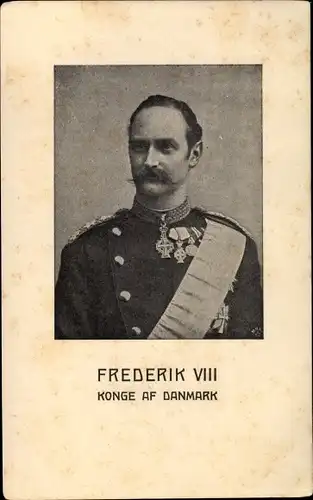 Ak König Frederik VIII von Dänemark, Portrait