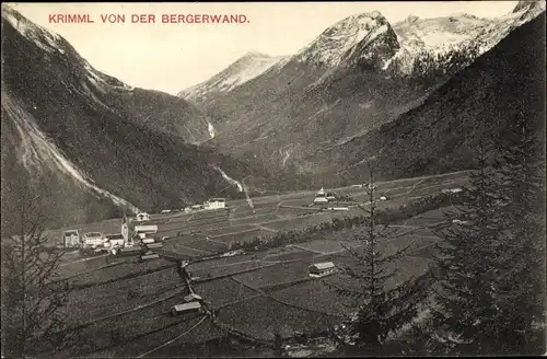 Ak Krimml in Salzburg, Blick von der Bergerwand