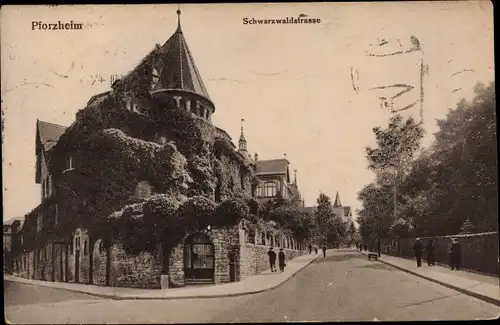 Ak Pforzheim im Schwarzwald, Schwarzwaldstraße