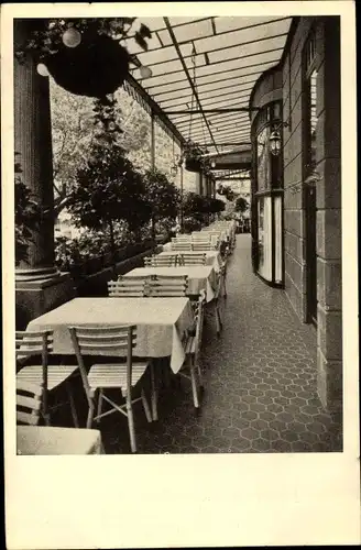 Ak Wiesbaden in Hessen, Hansa Hotel, Terrasse