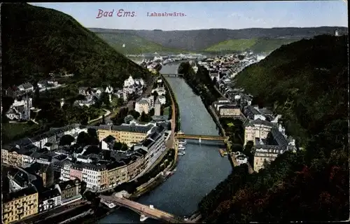 Ak Bad Ems an der Lahn, Lahnabwärts