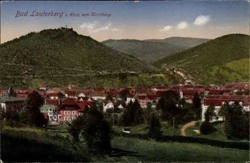 Ak Bad Lauterberg im Harz, Gesamtansicht vom Kirchberg