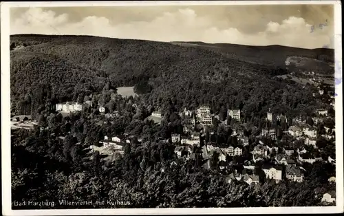 Ak Bad Harzburg am Harz, Villenviertel mit Kurhaus