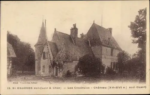 Ak Saint Georges sur  Loir et Cher, Les Coudraies, Château
