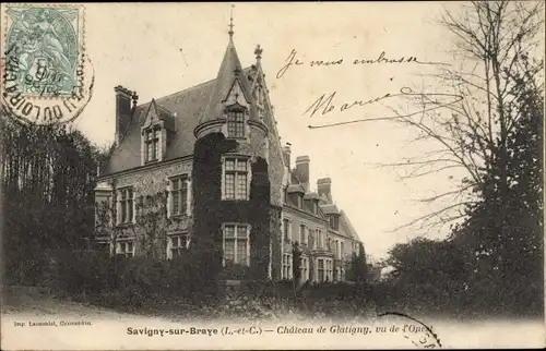 Ak Savigny-sur-Braye Loir et Cher, Château de Glatigny