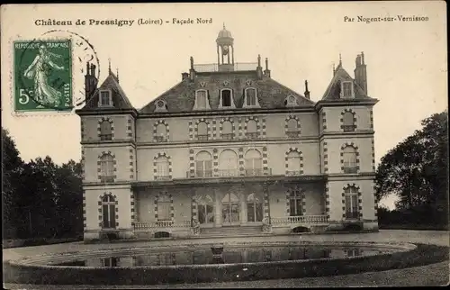 Ak Pressigny les Pins Loiret, Chateau, Facade Nord