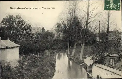 Ak Nogent sur Vernisson Loiret, Vue sur l'eau