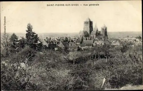 Ak Saint-Pierre-sur-Dives Calvados, Vue Générale