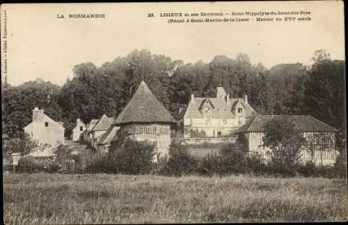 Ak Lisieux Calvados, Saint Hippolyte du Bout des Prés, Manoir