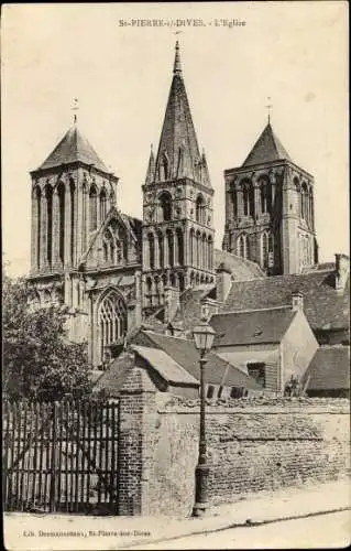 Ak Saint-Pierre-sur-Dives Calvados, L´Église