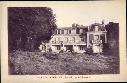 Ak Montceaux Seine et Marne, La Roseraie