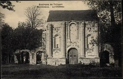 Ak Montceaux Seine et Marne, Le Château