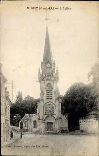 Ak Vigny Val d’Oise, Église