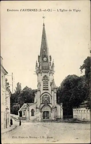 Ak Avernes Val d´Oise, Église de Vigny