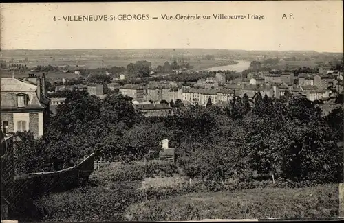 Ak Villeneuve Saint Georges Val de Marne, Vue Générale sur Villeneuve Triage