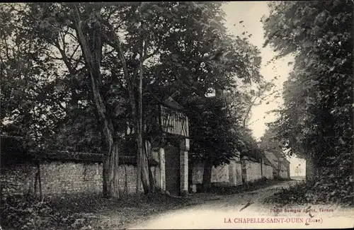 Ak La Chapelle Saint Ouen Eure, Ruelle du Bourg