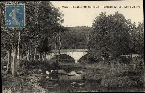 Ak Le Longeron Maine et Loire, Pont sur la Sèvre