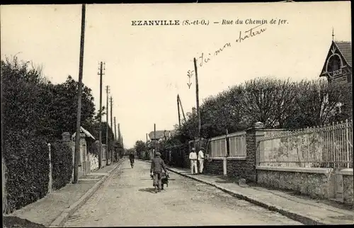 Ak Ezanville Val-d’Oise, Rue du Chemin de Fer