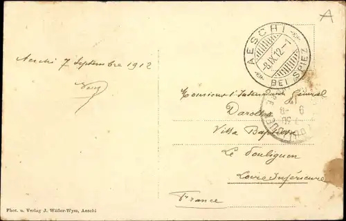 Ak Aeschi bei Spiez Kanton Bern, Ortspartie