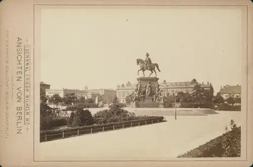 Ak Berlin Mitte, Friedrich Wilhelm III. Denkmal, Photographische Gesellschaft Berlin