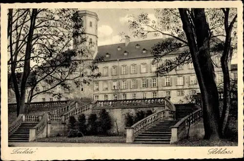 Ak Fulda in Osthessen, Schloss vom Schlossgarten