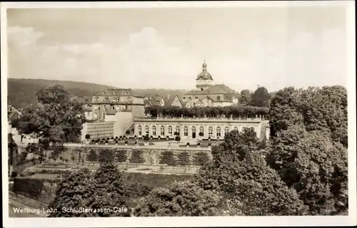 Ak Weilburg an der Lahn, Schlossterrassen Cafe