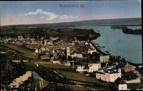 Ak Rüdesheim am Rhein, Panorama