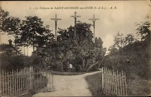 Ak Saint Georges Loir et Cher, Le Calvaire