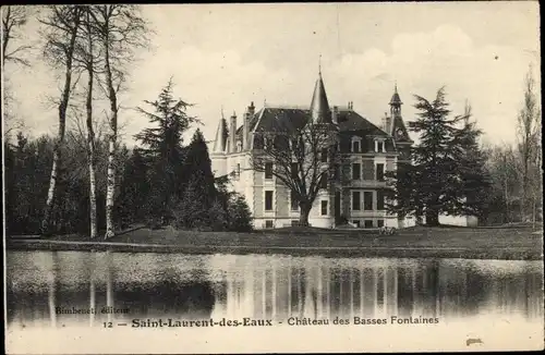 Ak Saint-Laurent-des-Eaux Loir et Cher, Château des Basses Fontaînes