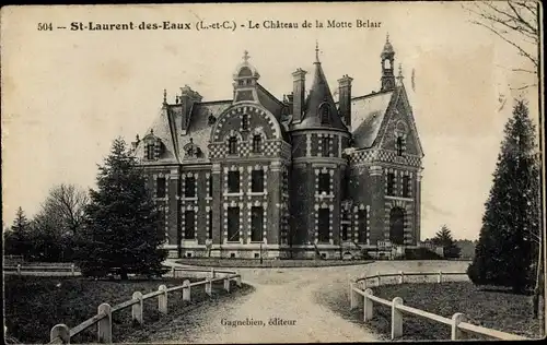 Ak Saint-Laurent-des-Eaux Loir et Cher, Château de la Motte Belair