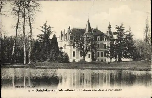 Ak Saint-Laurent-des-Eaux Loir et Cher, Château des Basses Fontaînes