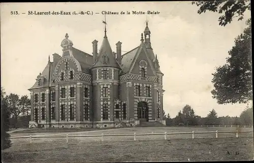 Ak Saint-Laurent-des-Eaux Loir et Cher, Château de la Motte Belair