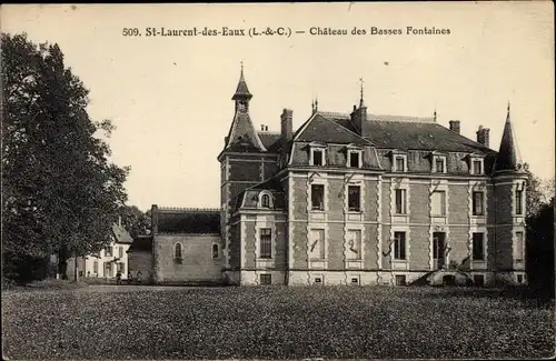 Ak Saint-Laurent-des-Eaux Loir et Cher, Château des Basses Fontaînes