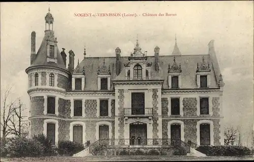 Ak Nogent sur Vernisson Loiret, Chateau des Barres