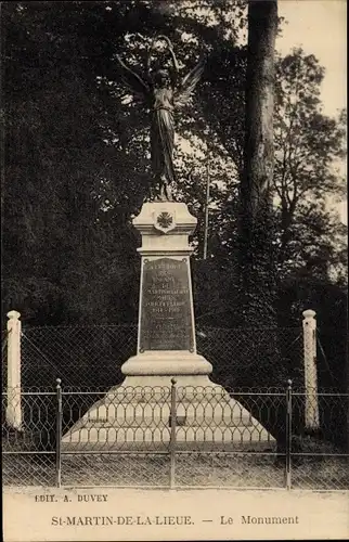 Ak Saint Martin de la Lieue Calvados, Le Monument