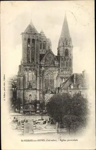 Ak Saint-Pierre-sur-Dives Calvados, Église